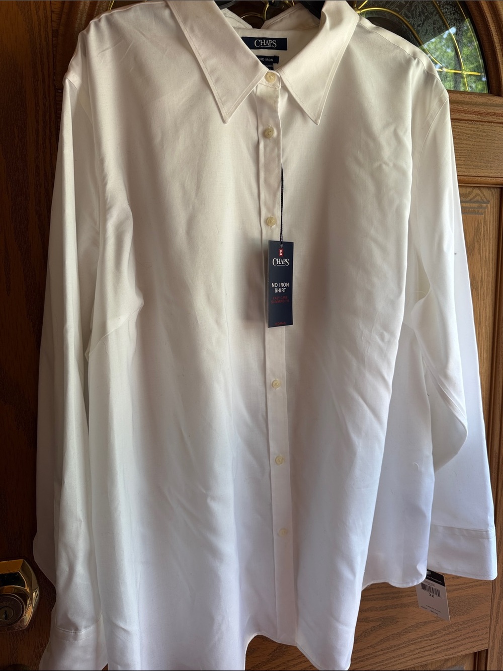 Chaps Women’s  White Long-Sleeve Dress Shirt